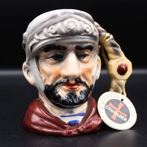 Vintage NASCO Japan Ceramic Medieval Knight Crusader Coffee Mug Toby Jug Style